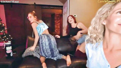 Fiona Sprouts and Mars Noire tease with big tits bouncing alongside JackandJill