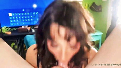 Ella Hollywood dominated in sex swing, deepthroat action with Ariel Demure