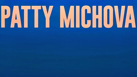 Patty Michova pornstar title banner on blue background