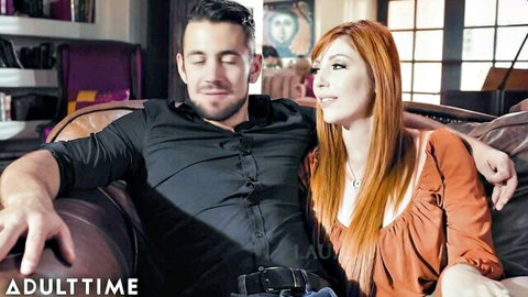 Dante Colle and Casey Kisses cuddling intimately on couch
