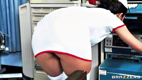 Marica Hase bent over in sexy nurse uniform exposing ass in Doctor Adventures