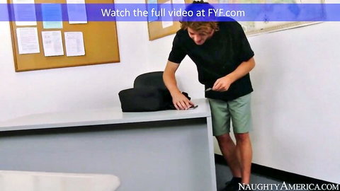 Bridgette B seduces Tyler Nixon in steamy classroom scene