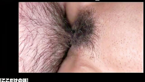Hot Asian amateur's hairy ass in close-up anal drilling scene