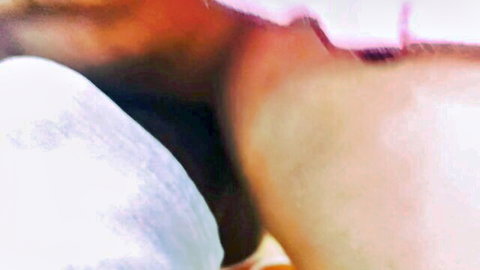 Stepmom in dirty bra close-up, teasing cleavage for stepson blowjob talk