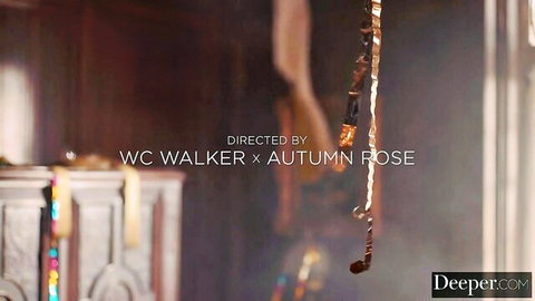 Autumn Rose redhead in passionate scene with WC Walker, hot blowjob love