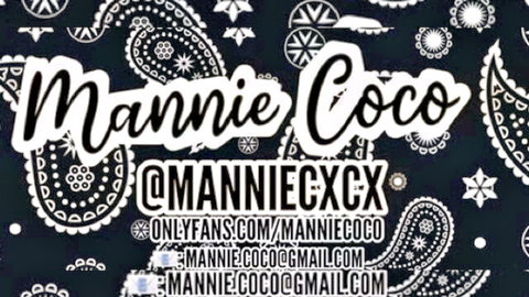 Mannie Coco OnlyFans promo banner for ebony adult content