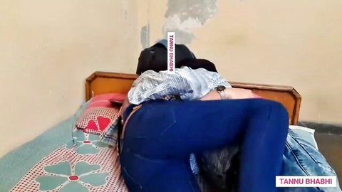 Tannu Bhabhi Indian beauty in doggy style with step-bro in apartment fuck