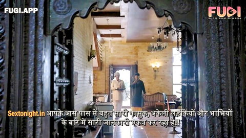 Desi Bhabhi MILF in salwar kameez walking with man in traditional Indian home