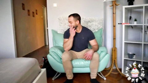 Micky Muffin teases in naughty French affair, muscular pose