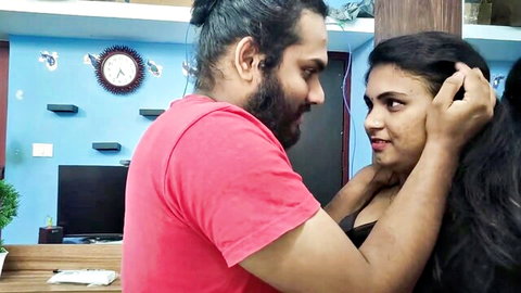 South Indian chick hugged intimately by bearded man in uncut video thumbnail