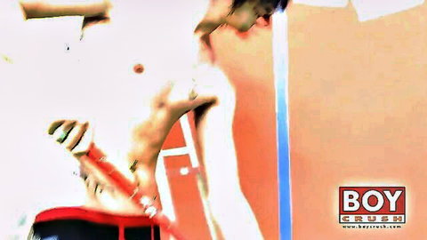 Muscular studs Miles Pride & Preston in steamy bisexual threesome handjob