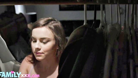 Ellie Eilish petite teen in seductive closet pose