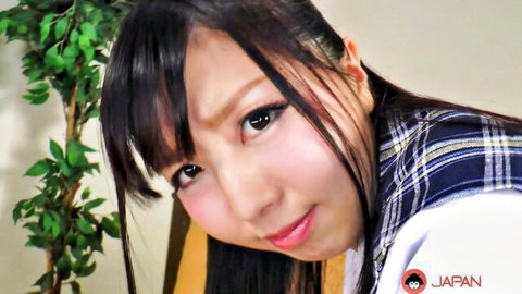 Ai Misaki in seductive school uniform, Japanese AV idol smiling