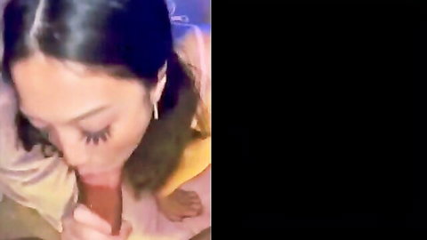 Elle Lee Asian teen close-up oral on BBC, tight body in yellow top