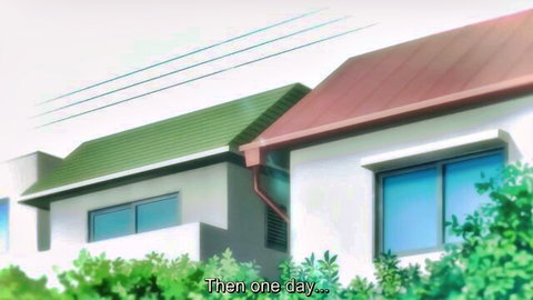Anime hentai suburban home scene 'Then, one day...' from busty MILF cheating story