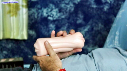 Hairy hand grips pink fleshlight in stepdad stepdaughter punishment scene