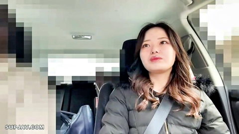 Stunning amateur Asian babe in car, toys and pro deepthroat action