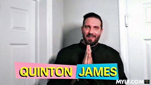 Quinton James handsome stud smiles with praying hands for MYLF.com MILF porn
