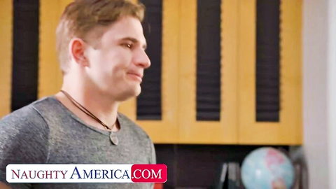 Cory Chase's handsome student in kitchen, ready for wild MILF lesson