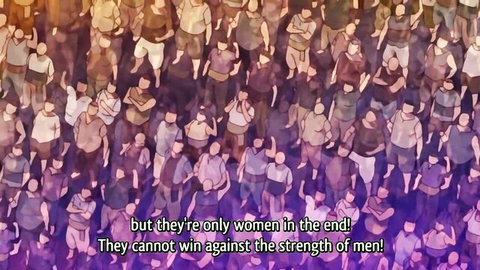 Anime blonde princesses overpowered by pirates in hentai gangbang scene