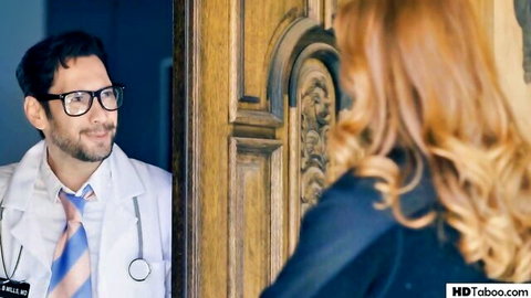 Siri with red hair seduced by kinky doctor in Pure Taboo impregnation scene