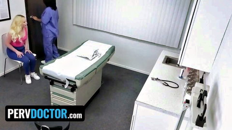 Lauren Pixie in medical exam with horny doctor and assistant, PervDoctor threesome