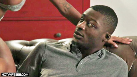September Reign grips black stud's neck in intense ebony sex scene
