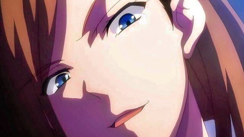 Numajiri nurse intense blue-eyed close-up in hentai animation