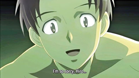 Anime muscular green hunk apologizes in Boku No Yayoi-san 3 cheating hentai