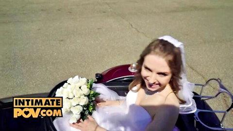 Jayla De Angelis in sexy wedding dress, bridal POV virginity tease
