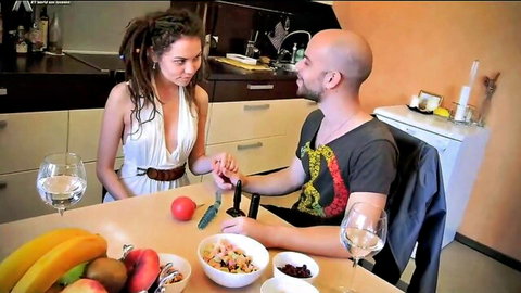 Lola Young and Jean-Marie Corda in intimate kitchen tutorial
