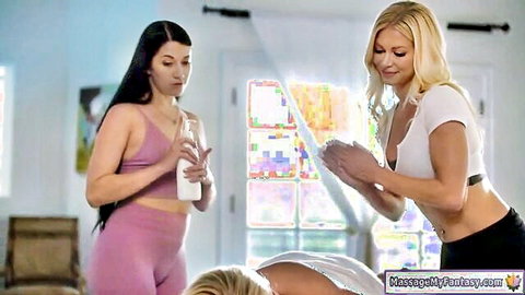Serene Siren and Slimthick Vic massage busty blonde Alex Coal
