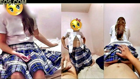 POV teacher fucks naughty schoolgirl in plaid skirt uniform homemade