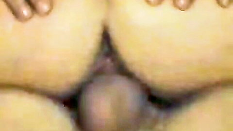 Hot mature woman with big pale ass getting penetrated from behind in bed