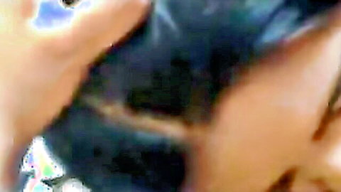 Amateur Latina with cum on face, close-up facial cumshot