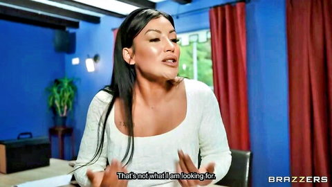Busty Latina Mariana in white top teasing naughty face fucking scene
