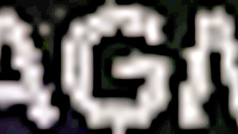 Blurry white text on black for Magma's classic porn Manege der Luste (1991)
