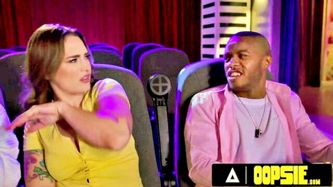 Siri Dahl and Ariel Demure tease in public theater, PAWG trans hookup
