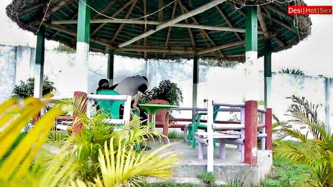 Bengali hijab girl outdoor teasing with Indian boy in hardcore preview