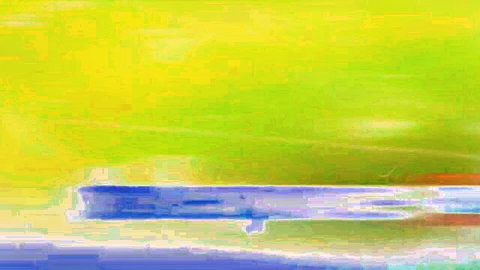 Vibrant yellow-green abstract background with blue gradient rectangle overlay