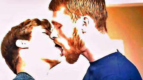 Dane and Sawyer redhead duo in passionate gay kiss