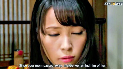 Emotional Asian woman in JAV scene reminiscent of deceased mother, English subs