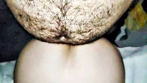Turkish MILF big hairy ass closeup, mature amateur tease