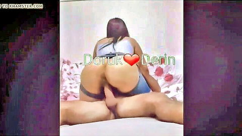 Turkish wife cheats in reverse cowgirl, big ass exposed