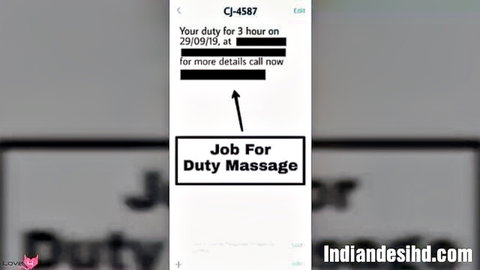 Indian duty massage job ad screenshot from desihd.com with call details