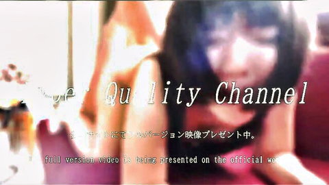 Japanese girl's ecstatic orgasm face with straight purple hair censored by Full Quality Channel watermark