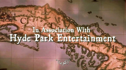 Sepia-toned Havana map with 'In Association With Hyde Park Entertainment' production credit overlay
