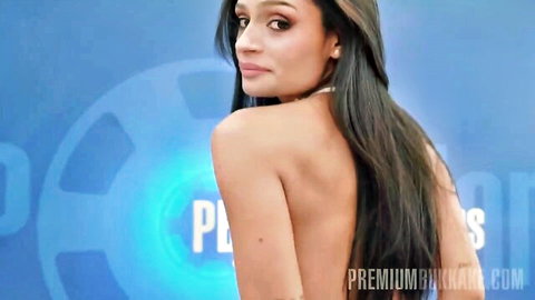 Breiny Zoe topless back view in Premium Bukkake scene