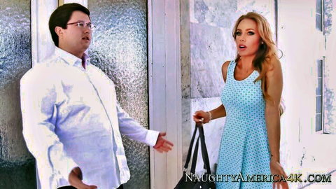 Nicole Anniston in naughty wedding dress surprise with man