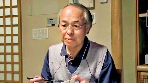 Mature Japanese man in vest with Kaori Saejima in SBNR-305 JAV scene